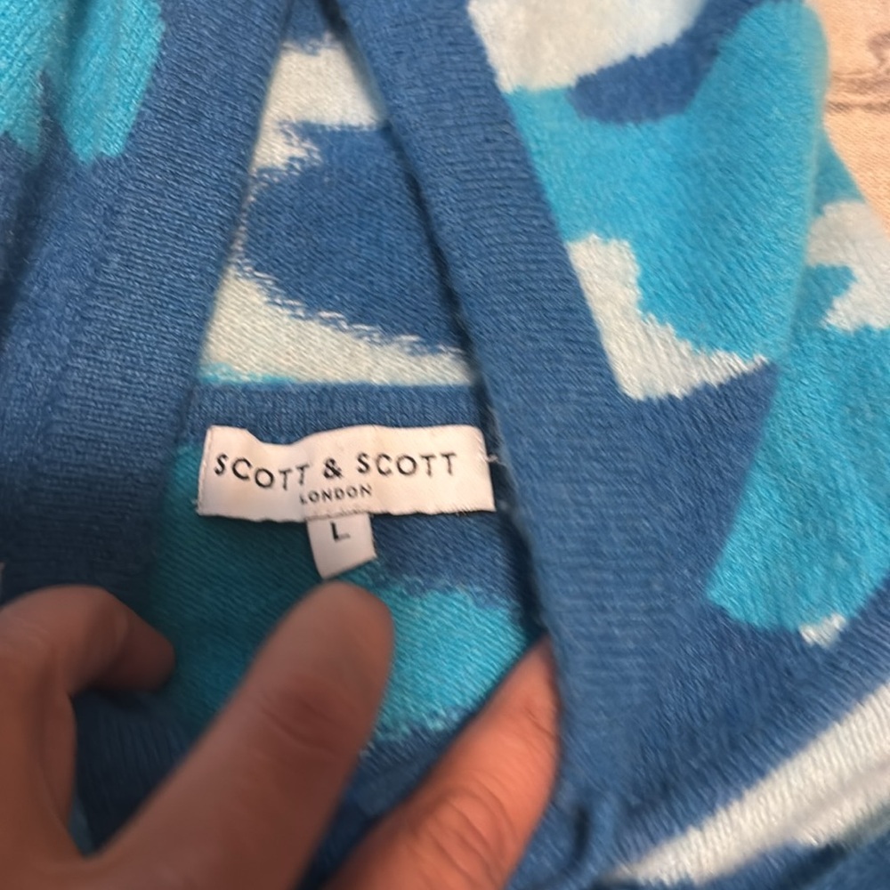 Blue and White Camouflage Hoodie - Picture 2 of 5